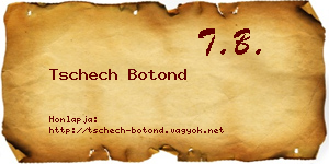 Tschech Botond névjegykártya